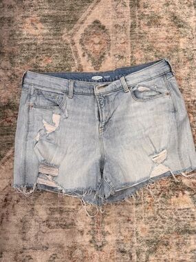Old Navy Light Blue Distressed Denim Cutoff Shorts